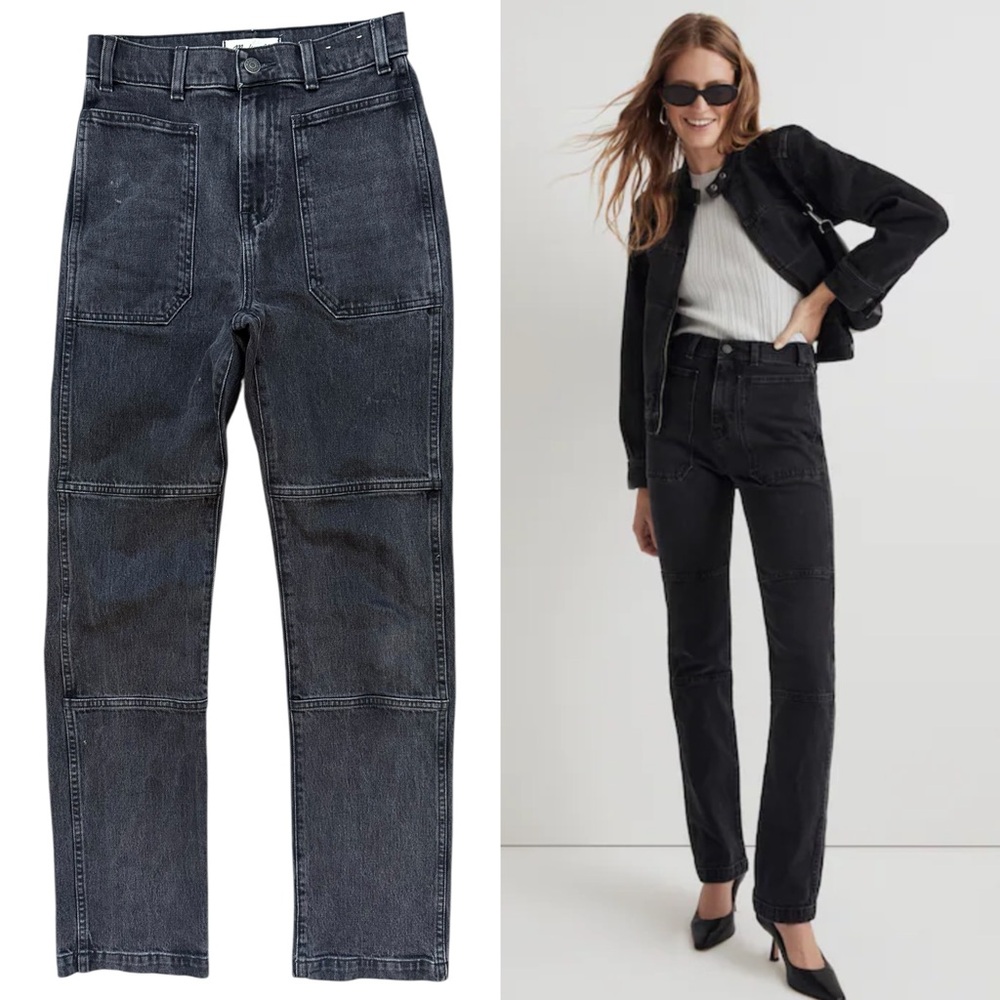 Madewell Gray-ish Black ‘90s Straight Utility Zipper Fly Jeans Size 24